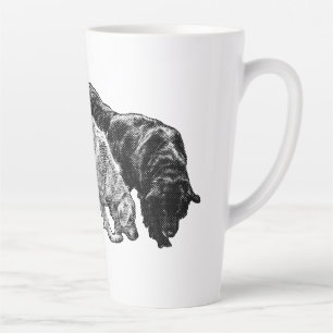 Tasse Latte Points d'automne rayés