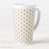 Tasse Latte Points gris clair avec centre jaune pp3 (Angle droit)