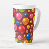 Tasse Latte points groovy (Angle droit)