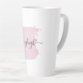 Tasse Latte Points Or Broussailleux Brush Stroke (Angle droit)