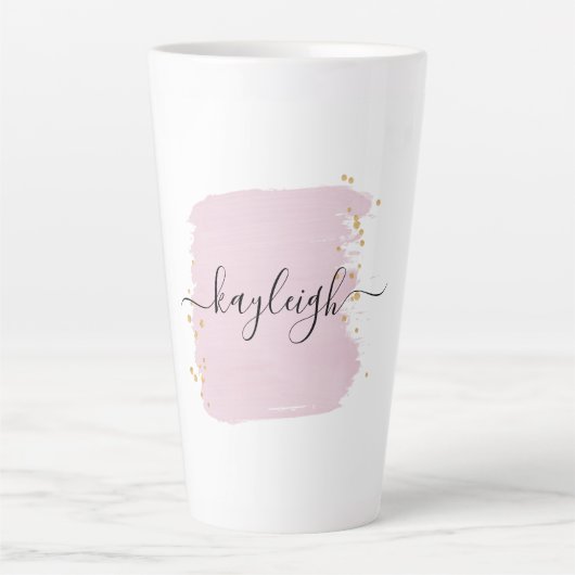Tasse Latte Points Or Broussailleux Brush Stroke (Devant)
