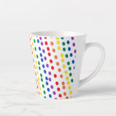 Tasse Latte Points Rainbow Candy en blanc (Droite)