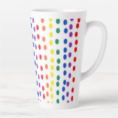 Tasse Latte Points Rainbow Candy en blanc (Droite)