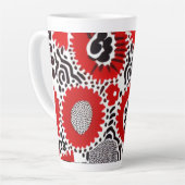 Tasse Latte Points rouges et noirs (Angle gauche)