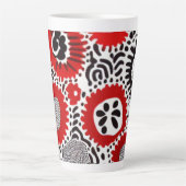 Tasse Latte Points rouges et noirs (Devant)