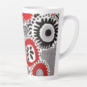 Tasse Latte Points rouges et noirs (Droite)
