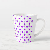 Tasse Latte Points violets, Motif à pois, Points, Pointillé (Droite)