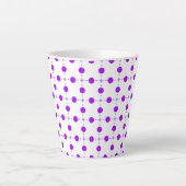 Tasse Latte Points violets, Motif à pois, Points, Pointillé (Devant)