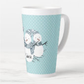 Tasse Latte Pois hivernaux du trio Whimsmen (Angle droit)