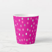 Tasse Latte Pois magenta (Devant)