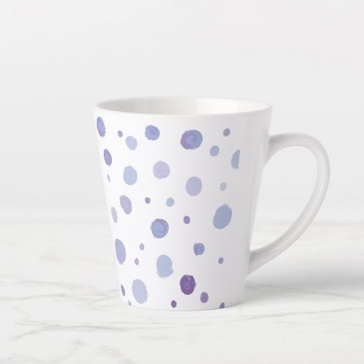 Tasse Latte pois peints à la main (Droite)