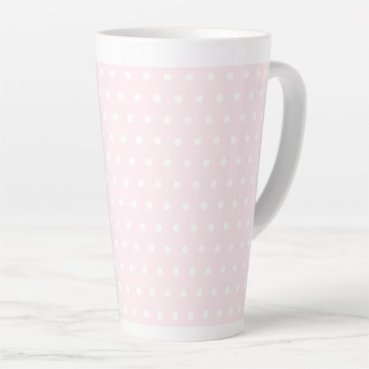 Tasse Latte Pois rose (Angle droit)