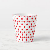 Tasse Latte Pois rouges, Motif à points polka, points, pointil (Devant)