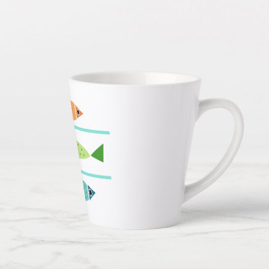Tasse Latte Poisson côtier moderne (Droite)
