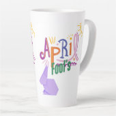 Tasse Latte Poisson d'avril (Angle droit)