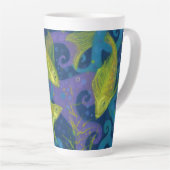 Tasse Latte Poisson D'Or Art Sous-Marin Peinture Pastel (Angle droit)
