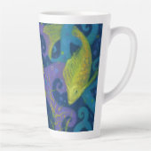 Tasse Latte Poisson D'Or Art Sous-Marin Peinture Pastel (Droite)