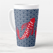 Tasse Latte Poisson rouge Koi (Angle gauche)