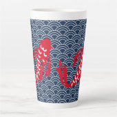 Tasse Latte Poisson rouge Koi (Devant)