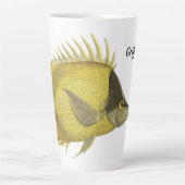 Tasse Latte Poisson tropical jaune Chelmon Longirostris, vinta (Devant)