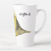 Tasse Latte Poisson tropical jaune Chelmon Longirostris, vinta (Droite)