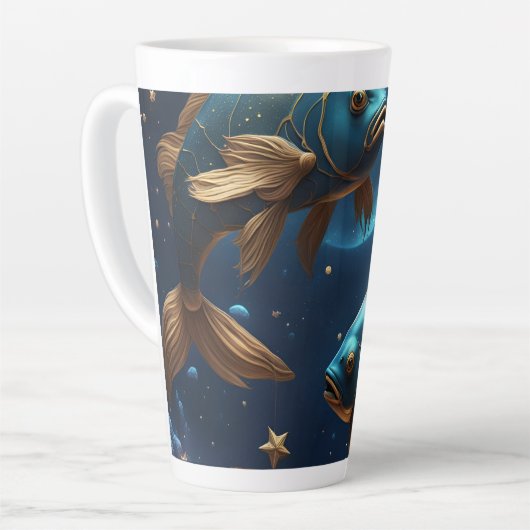 Tasse Latte Poissons (Angle gauche)