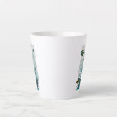 Tasse Latte Poissons, coquillages bleus et coraux (Devant)