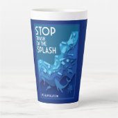 Tasse Latte Pollution de la mer (Devant)
