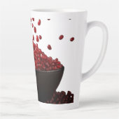 Tasse Latte Pomegranate Illustration – Elegant Fruit Design (Droite)