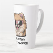 Tasse Latte Pomeranian I'm Not Spoiled Well Loved Dog Lover (Angle droit)