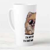 Tasse Latte Pomeranian I'm Not Spoiled Well Loved Dog Lover (Angle gauche)