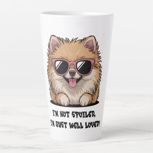 Tasse Latte Pomeranian I'm Not Spoiled Well Loved Dog Lover (Devant)