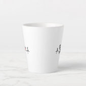 Tasse Latte Poméranie coeur pulsation ekg ligne (Devant)
