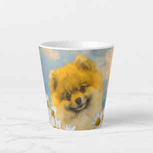 Tasse Latte Poméranie dans la peinture de Chiens - Art origin