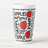 Tasse Latte pomme motif de fruits (Devant)