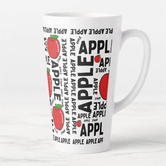 Tasse Latte pomme motif de fruits (Droite)