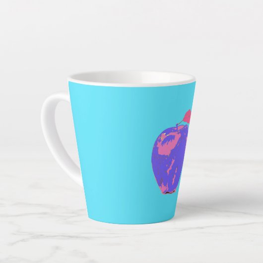 Tasse Latte Pomme violette Pop Art (Angle gauche)