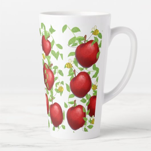 Tasse Latte pommes Fruits motif (Droite)