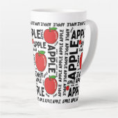 Tasse Latte pommes Fruits motif  (Angle droit)