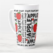 Tasse Latte pommes Fruits motif  (Angle gauche)