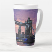 Tasse Latte Pont pittoresque London Tower (Angle droit)