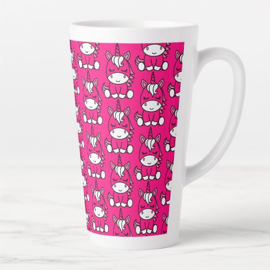 Tasse Latte Pony de licorne rose (Droite)