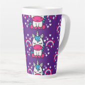 Tasse Latte Pony de licorne violette (Angle droit)