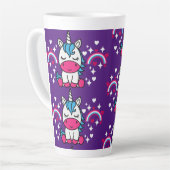 Tasse Latte Pony de licorne violette (Angle gauche)