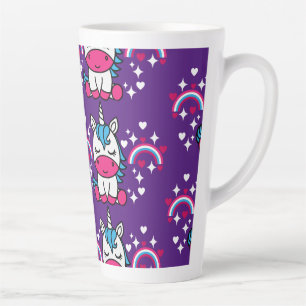 Tasse Latte Pony de licorne violette