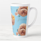 Tasse Latte Poodle de jouet avec Fleur et Illustration télépho (Droite)