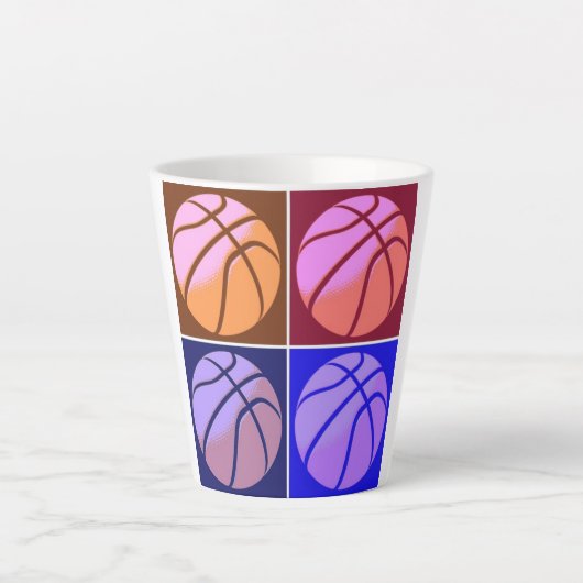 Tasse Latte Pop Art Basket (Devant)
