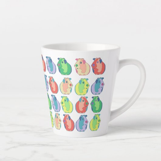 Tasse Latte Pop Art Guinea Pig Motif (Droite)