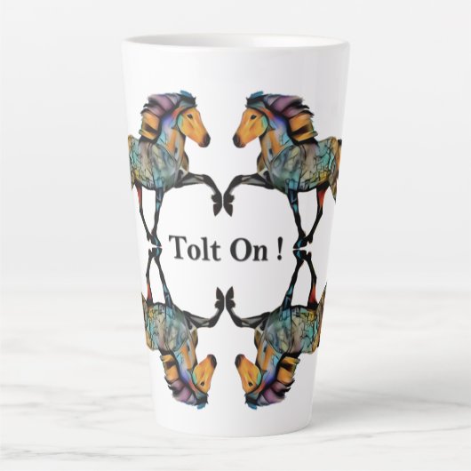 Tasse Latte Pop Art islandais Cheval  (Devant)