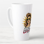 Tasse Latte Pop Mama Retro Personnalisé Art 1 (Angle gauche)